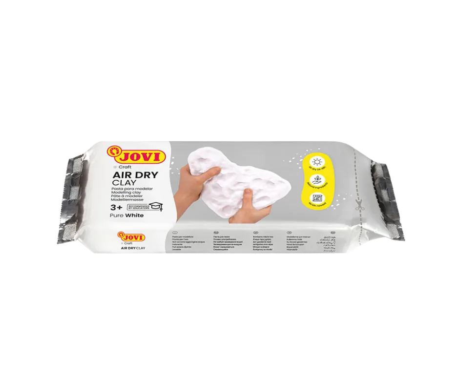 JOVI Air Dry Clay Pure White 500g pack — official JOVI distributor in Malaysia, JM Brands